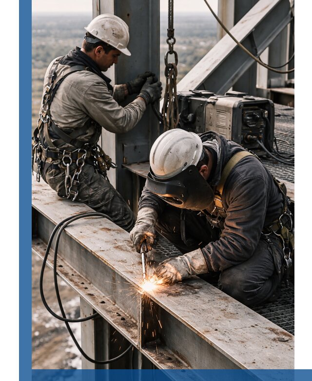 Высотные сварочные работы в Азнакаеве для промышленных объектов