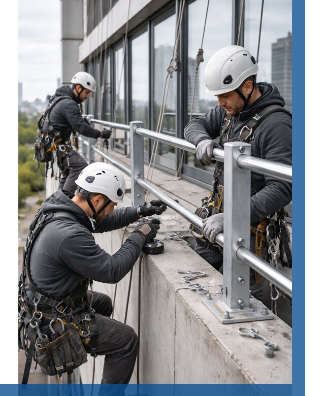 Монтаж ограждений на высоте в Азнакаеве, от 1231 р. | ВЫСОТНИК-Знк