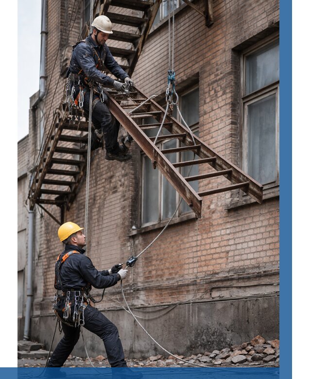 Демонтаж пожарной лестницы в Азнакаеве от 12314 р. | ВЫСОТНИК-Знк