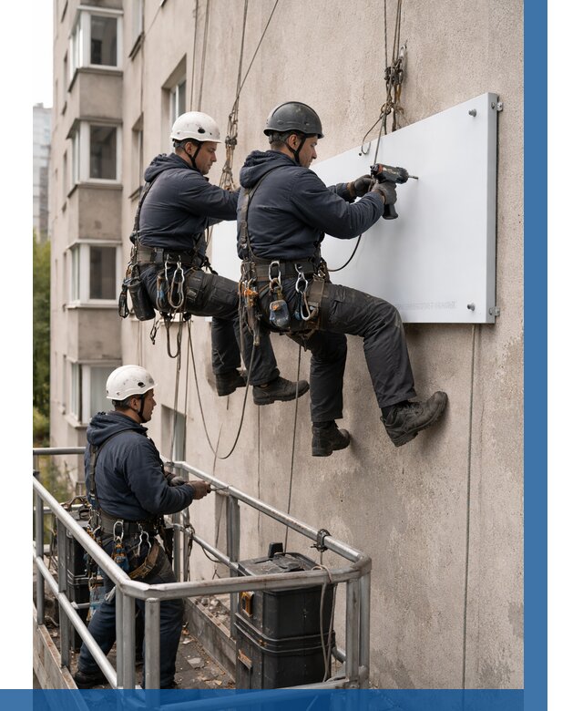 Монтаж табличек и указателей в Азнакаеве от 3592 р. | ВЫСОТНИК-Знк