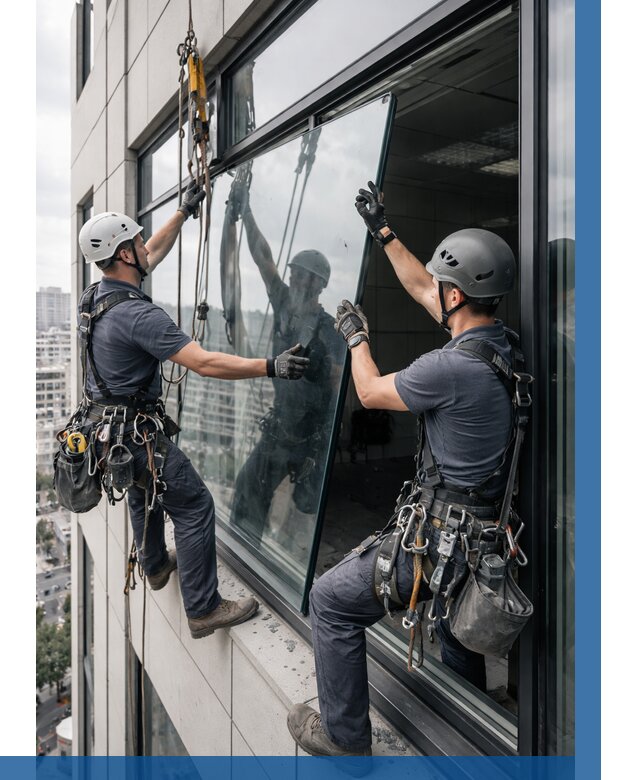 Замена стеклопакетов на высоте в Азнакаеве от 5644 р. | ВЫСОТНИК-Знк