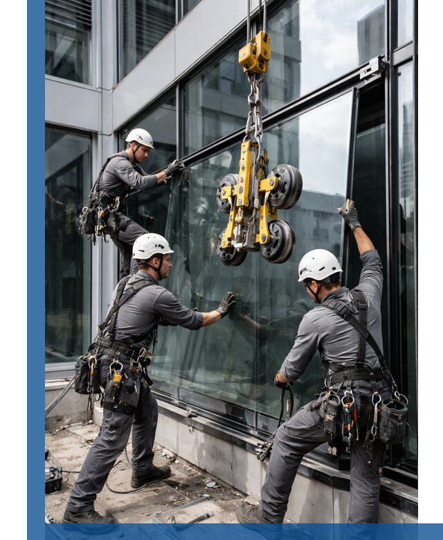 Структурное остекление фасадов в Азнакаеве монтаж и обслуживание