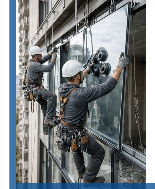 Витражное остекление фасадов и лоджий в Азнакаеве под ключ