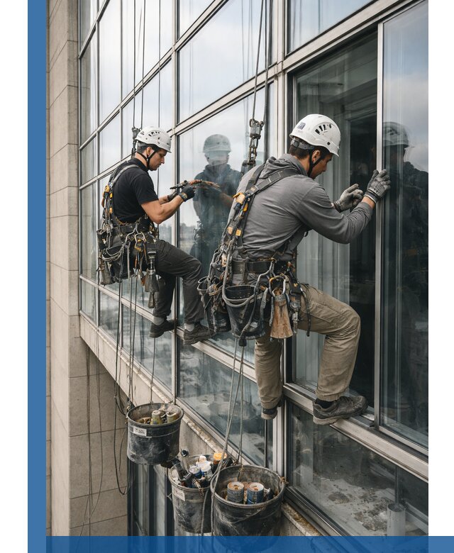 Ремонт витражных конструкций и фасадного остекления в Азнакаеве