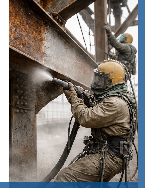 Пескоструйная очистка металлоконструкций в Азнакаеве по 616 р. ВЫСОТНИК-Знк