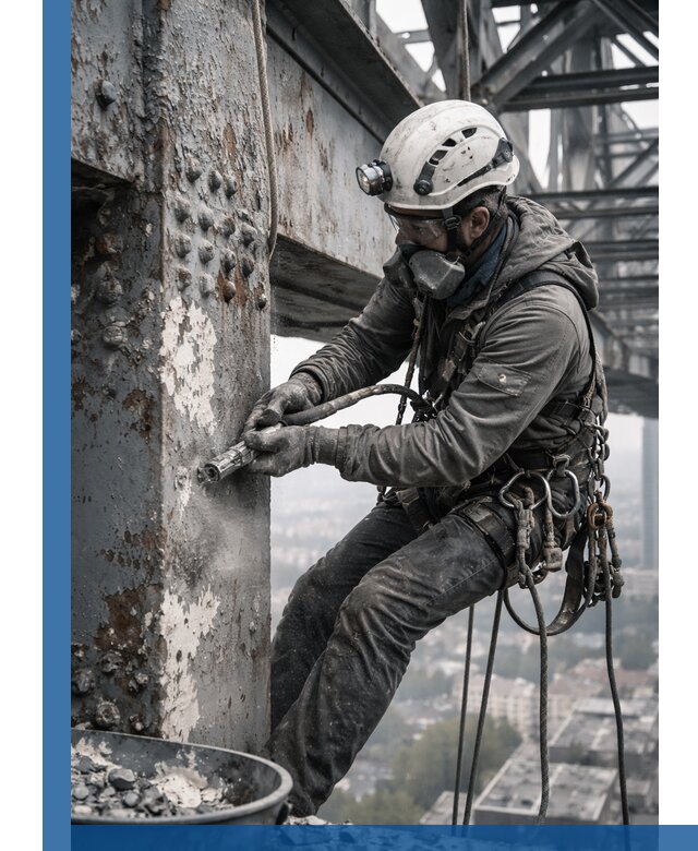 Удаление старой краски с металлических конструкций в Азнакаеве