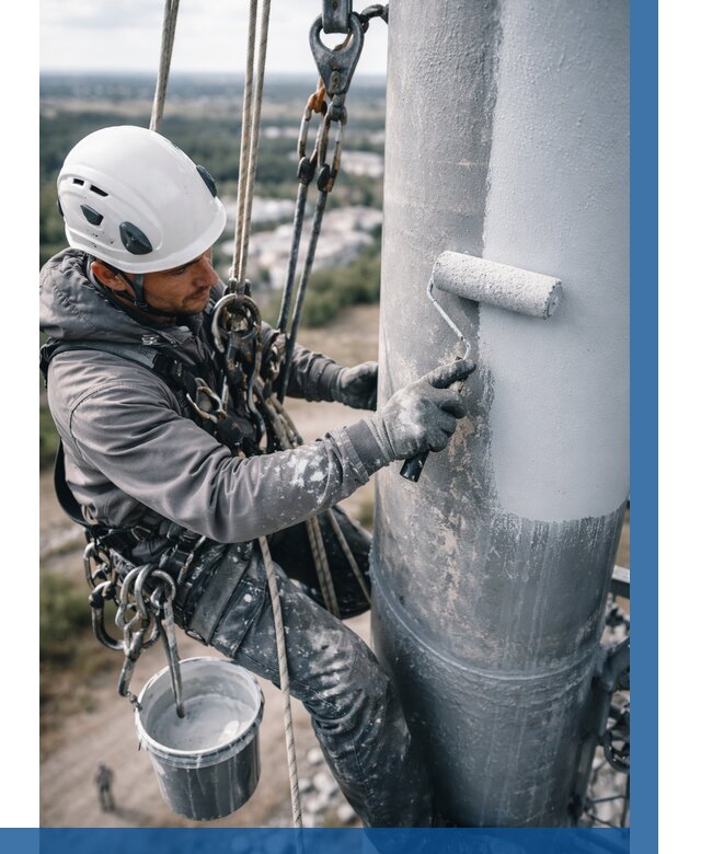 Покраска мачт связи под ключ в Азнакаеве от 872 р. | ВЫСОТНИК-Знк