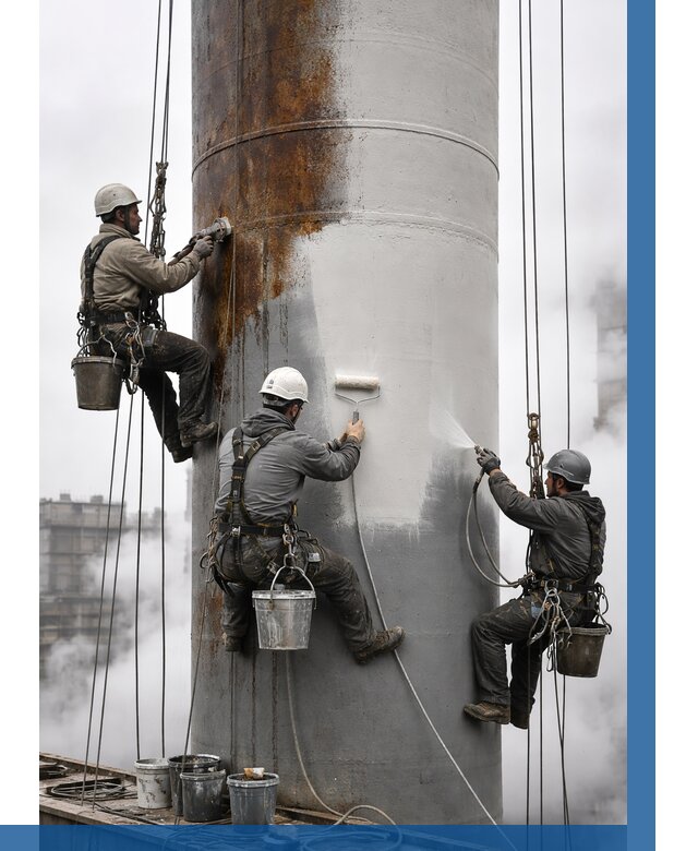 Покраска дымовых труб в Азнакаеве от 8723 р. | ВЫСОТНИК-Знк