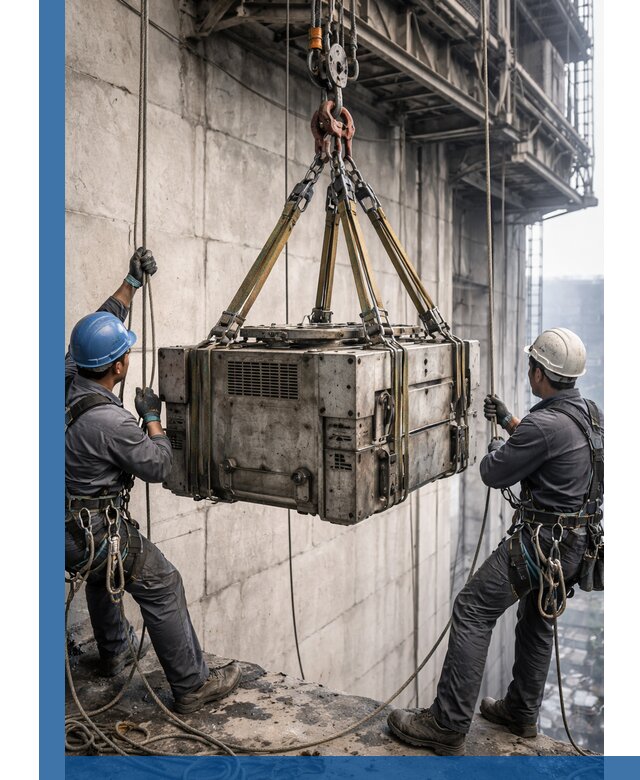 Такелажные работы на высоте, подъем и монтаж грузов в Азнакаеве