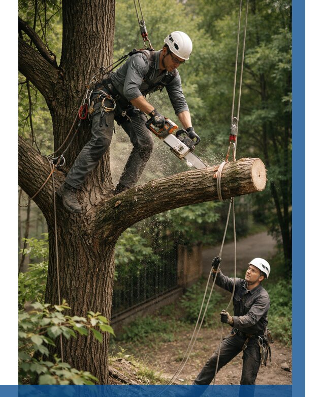 Спил деревьев альпинистами в Азнакаеве от 8210 р. | ВЫСОТНИК-Знк