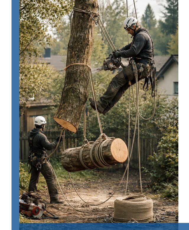Валка деревьев частями в Азнакаеве, безопасно и аккуратно