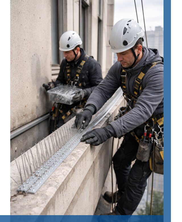 Установка шипов от птиц в Азнакаеве от 872 р. | ВЫСОТНИК-Знк